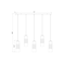 Z-Lite Alton Linear Chandelier, 5-Light, 4.75 In.W x 42 In.L x 14.25 In.H, Modern Gold/Clear+Frosted 824P-5L-MGLD - alternate 3